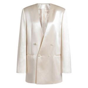 ALBERTA FERRETI ALBERTA FERRETTI Double-Breasted Satin Blazer Women WHITE Coats